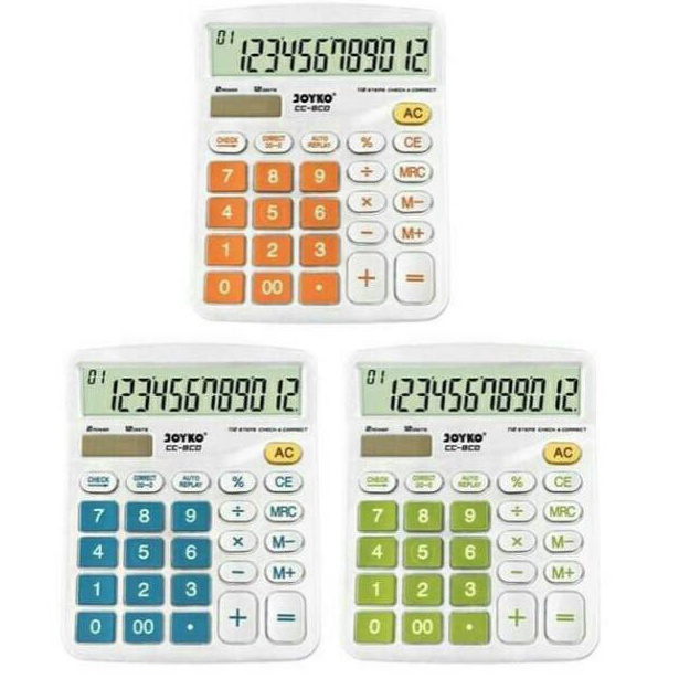 

Kalkulator Joyko CC8CO 12 digits check correct Calculator KODE A7C2