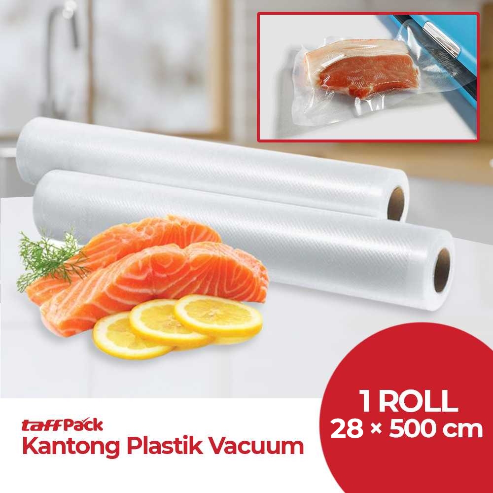 plastik vakum makanan roll dengan ukuran 28x500 cm 1 Roll - VCM