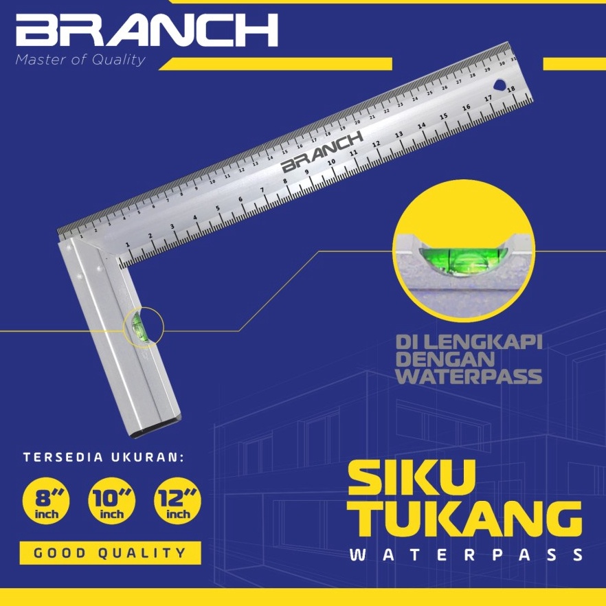 

BRANCH PENGGARIS SIKU TUKANG ALUMINIUM WATERPASS 25 CM 1 BSK21 KODE V7D9