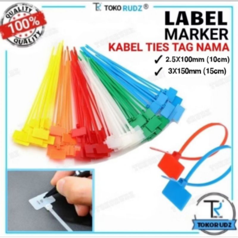 Kabel Tis Maker Tie Cable Ties Marker Name Tag Pengikat Label Nama