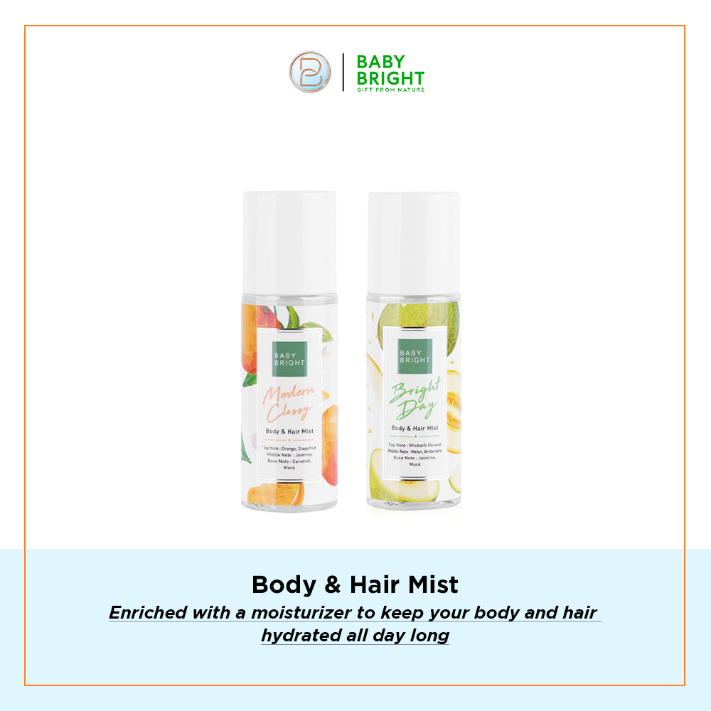 Beauty Haze | Baby Bright | Body & Hair Mist 50ml | Pengharum Rambut | Pengharum Rambut | Baby Brigh