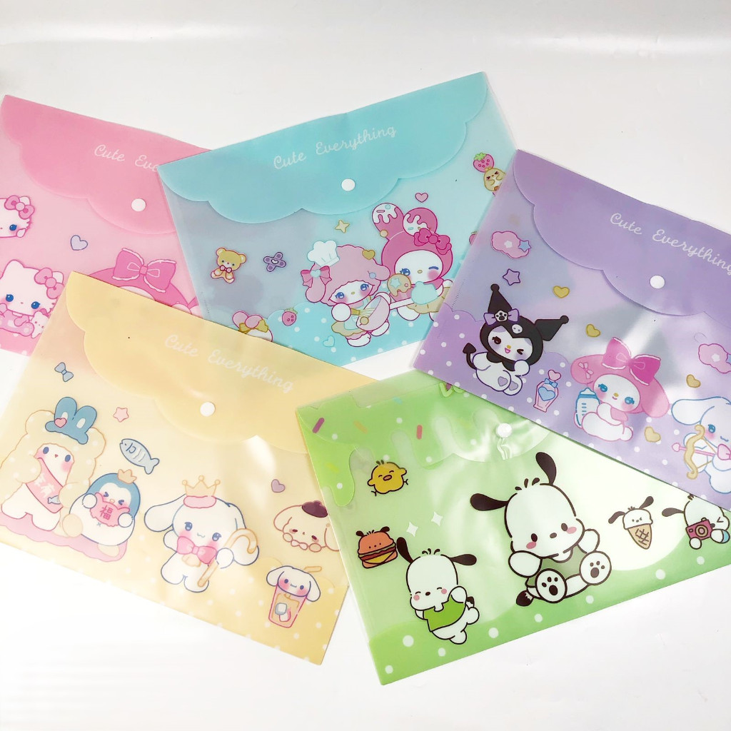 

Map Kancing Sanrio ukuran A4 / Map Kancing Bag Plastik / Map Kancing Plastik