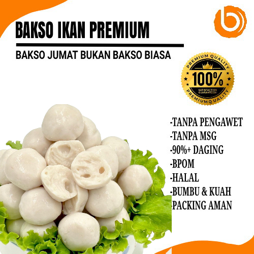 

Bakso ikan premium Baso Jumat tanpa msg 500g fish meatballs