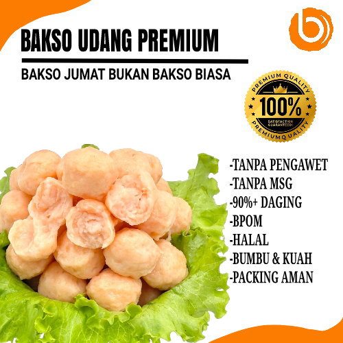 

Bakso Udang Baso Jumat Udang premium tanpa msg 500g meatballs
