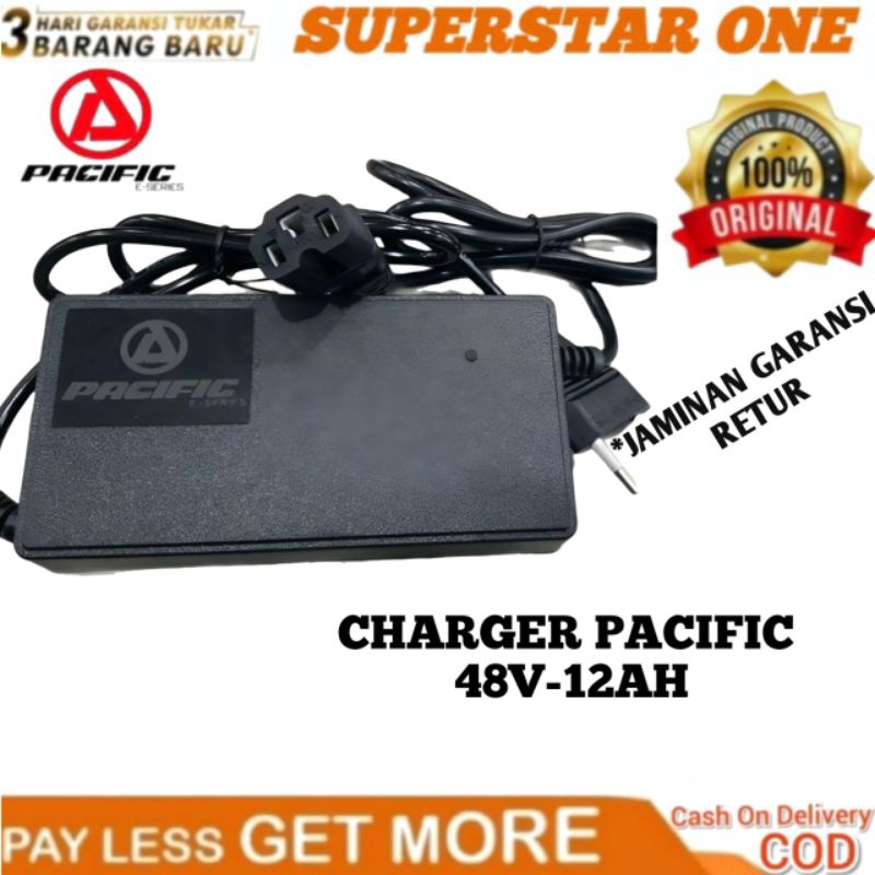 Charger Cas Sepeda Listrik 48V 12AH Cas Pacific 48V 12AH
