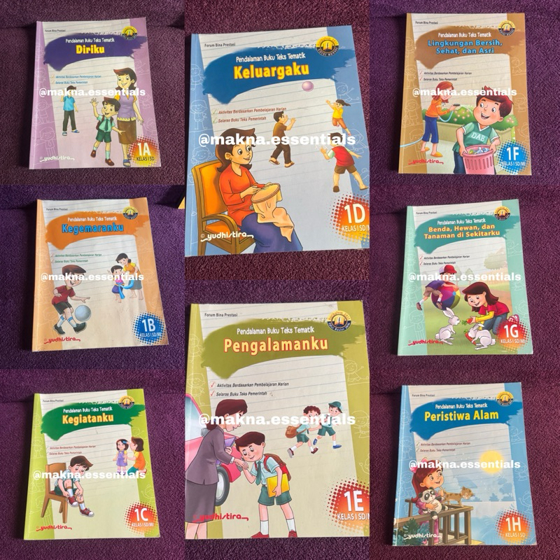 PENDALAMAN BUKU TEKS TEMATIK KELAS 1 TEMA A B C D E F G H YUDHISTIRA REVISI K13