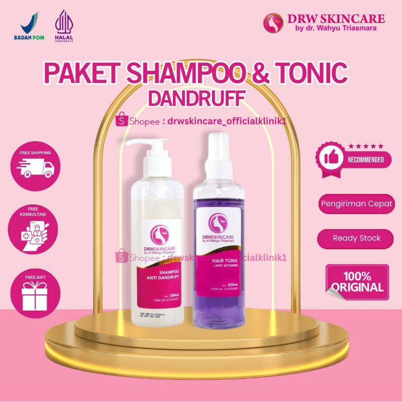 PAKET SHAMPOO + HAIR TONIC DRW SKINCARE