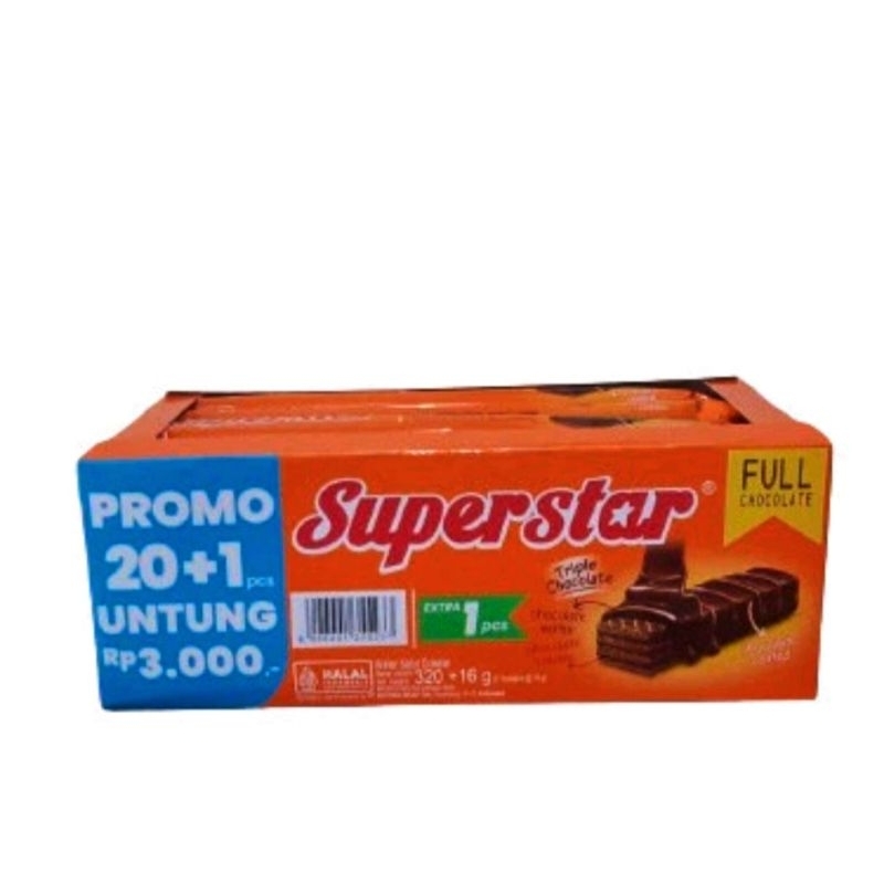 

superstar wafer triple chocolate 20 pcs