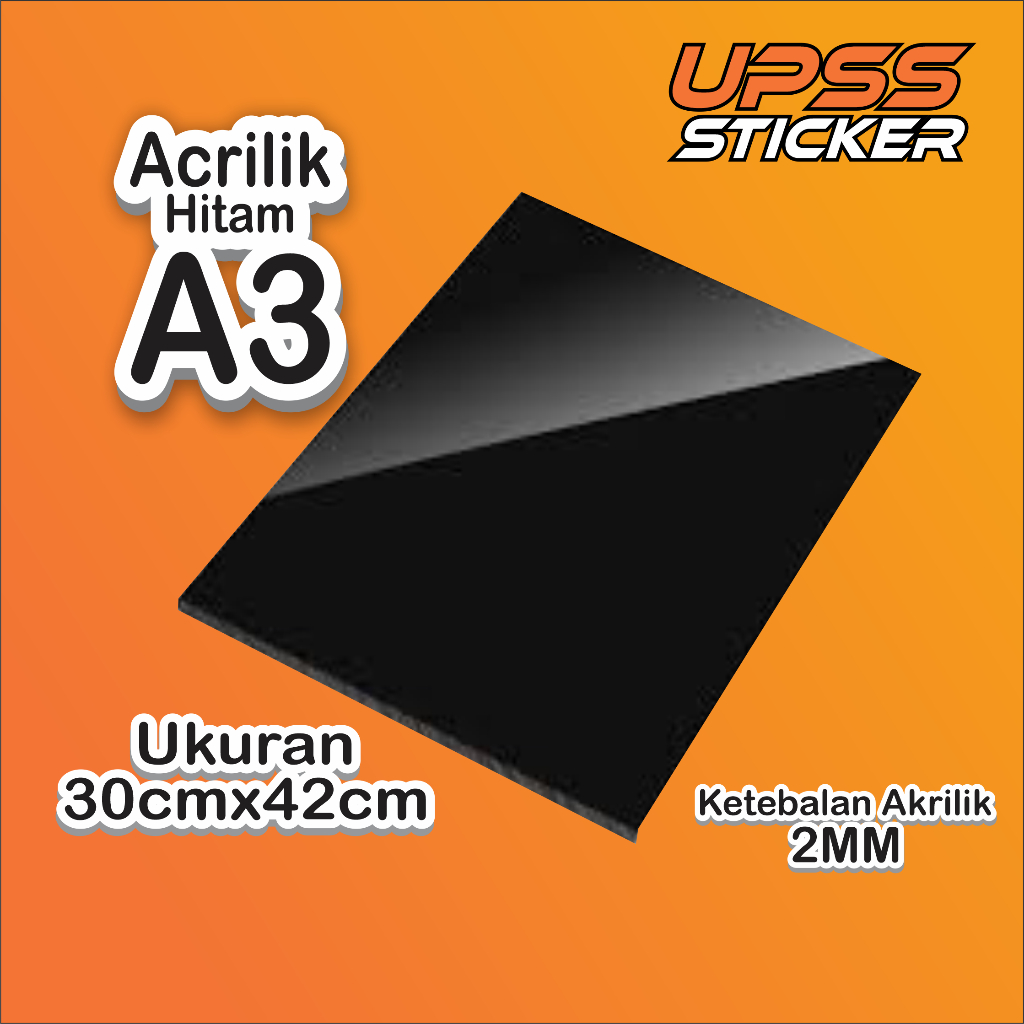 

AKRILIK lembaran HITAM SOLID 2mm uk. A3