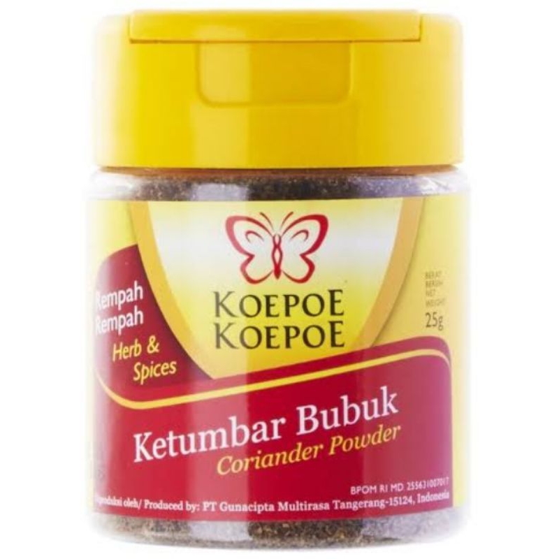 

Koepoe Ketumbar Bubuk 25gr kupu-kupu Ketumbar