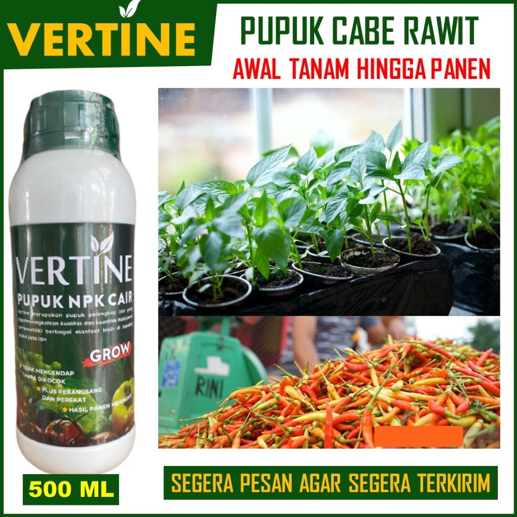 1 Botol NPK organik VERTINE PROMO GARANSI ORI Pupuk Padi Pupuk Jagung Pupuk sawit pupuk cabe rawit t