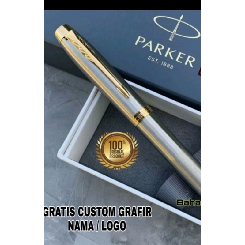 

original pulpen rollerball pen parker mewah dan exclusive gratis grafir nama/logo