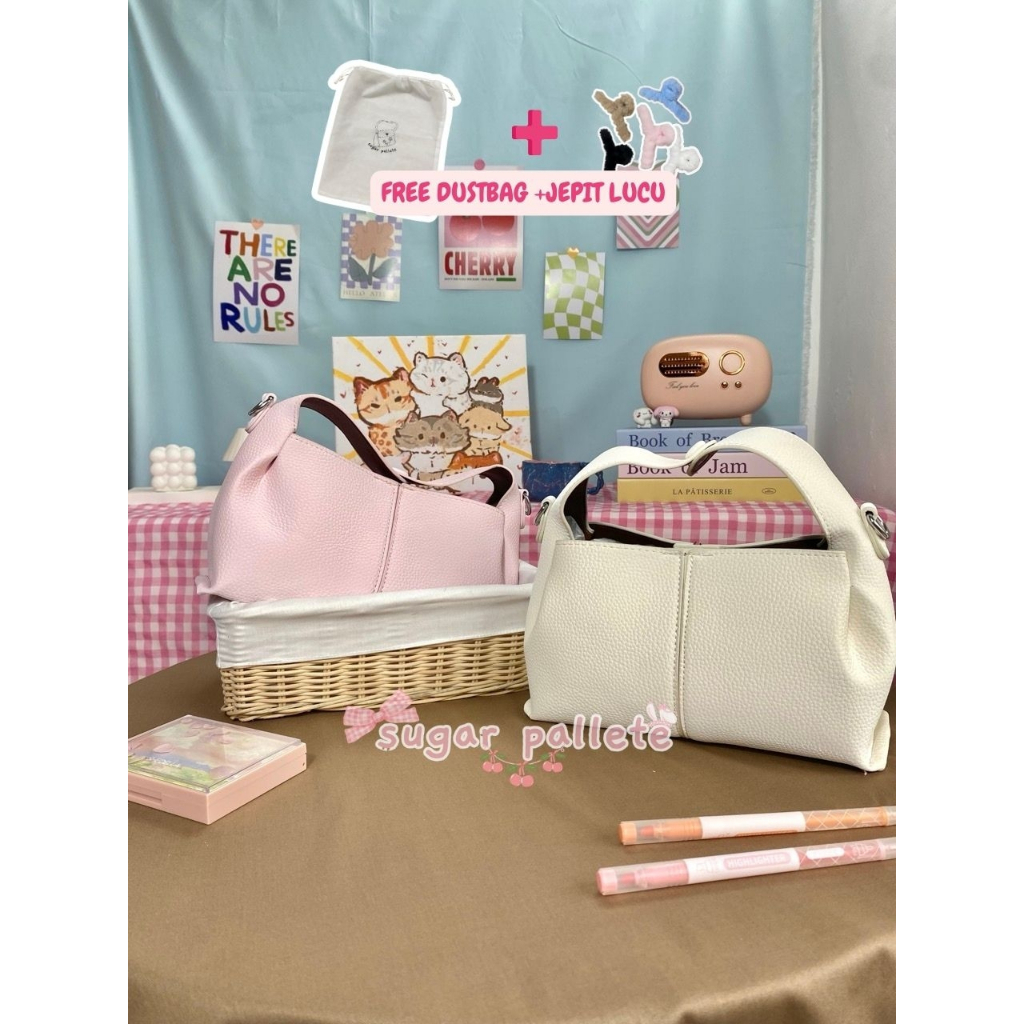 [ Sugar Pallete ] - Dumpling Bag + FREE JEPIT LUCU |Dumpling Bag|Tas Bahu Wanita|Hand Bag|Tas Wanita