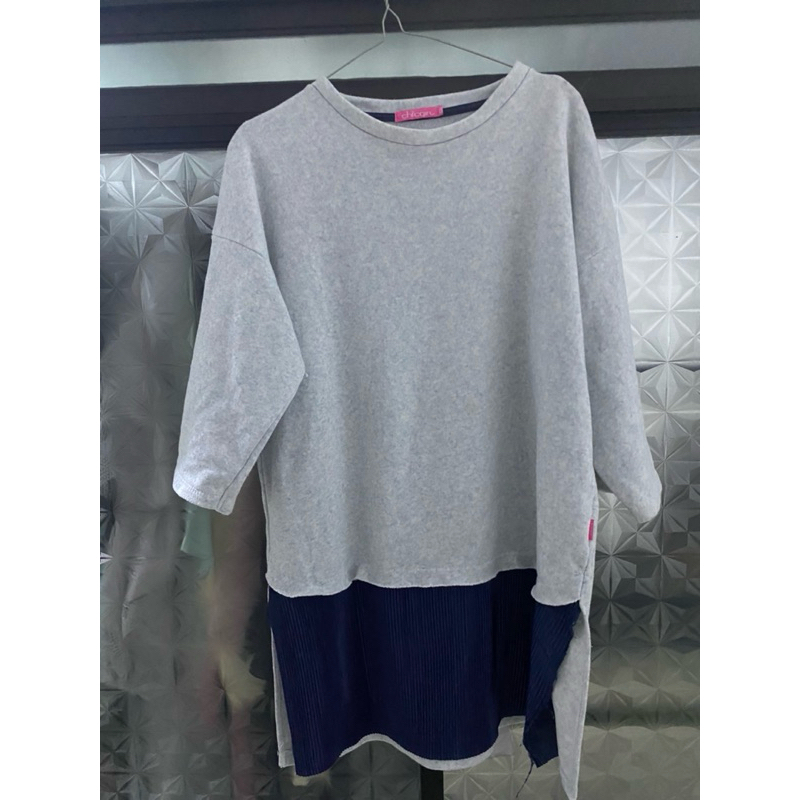 Preloved Chic girl Midi Dress White/Navy