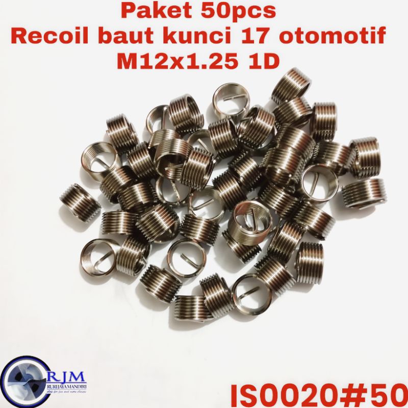 50pcs recoil m12x1.25 1D recoil baut 17 otomotif bukan recoil baut oli