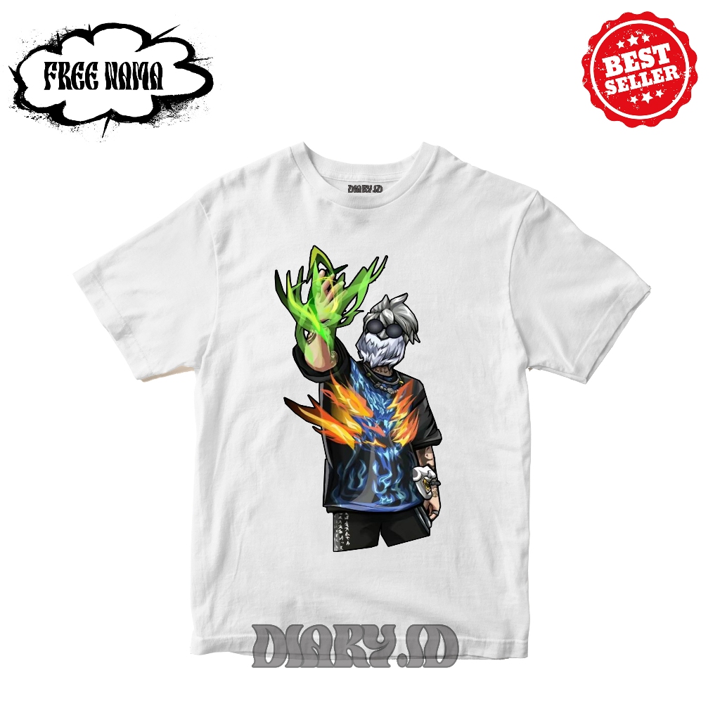 BAJU KAOS ATASAN ANAK FF FREE FIRE KARAKTER BAHAN KATUN PREMIUM