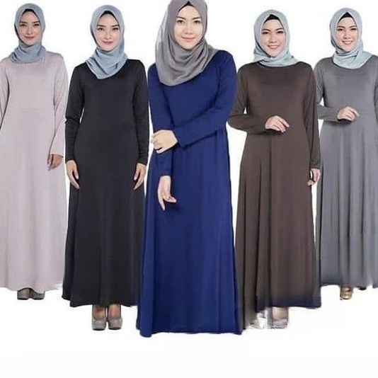 Cream-Coksu-Broken White-Dusty Pink-Navy-Putih-Hitam-Abu Muda Terjangkau Dalaman Manset Gamis Lengan