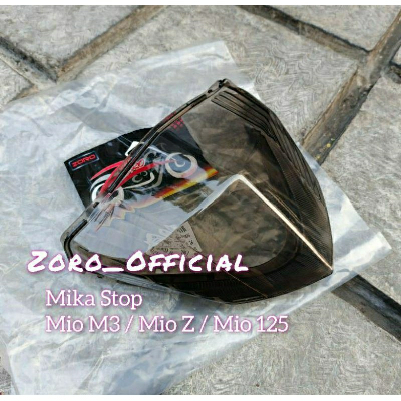 Mika Stop Lamp Mio M3 - ZORO - Mika stop Kaca Riben/ Hitam Smoke Mio M3 Mio S Mio Z Mio125
