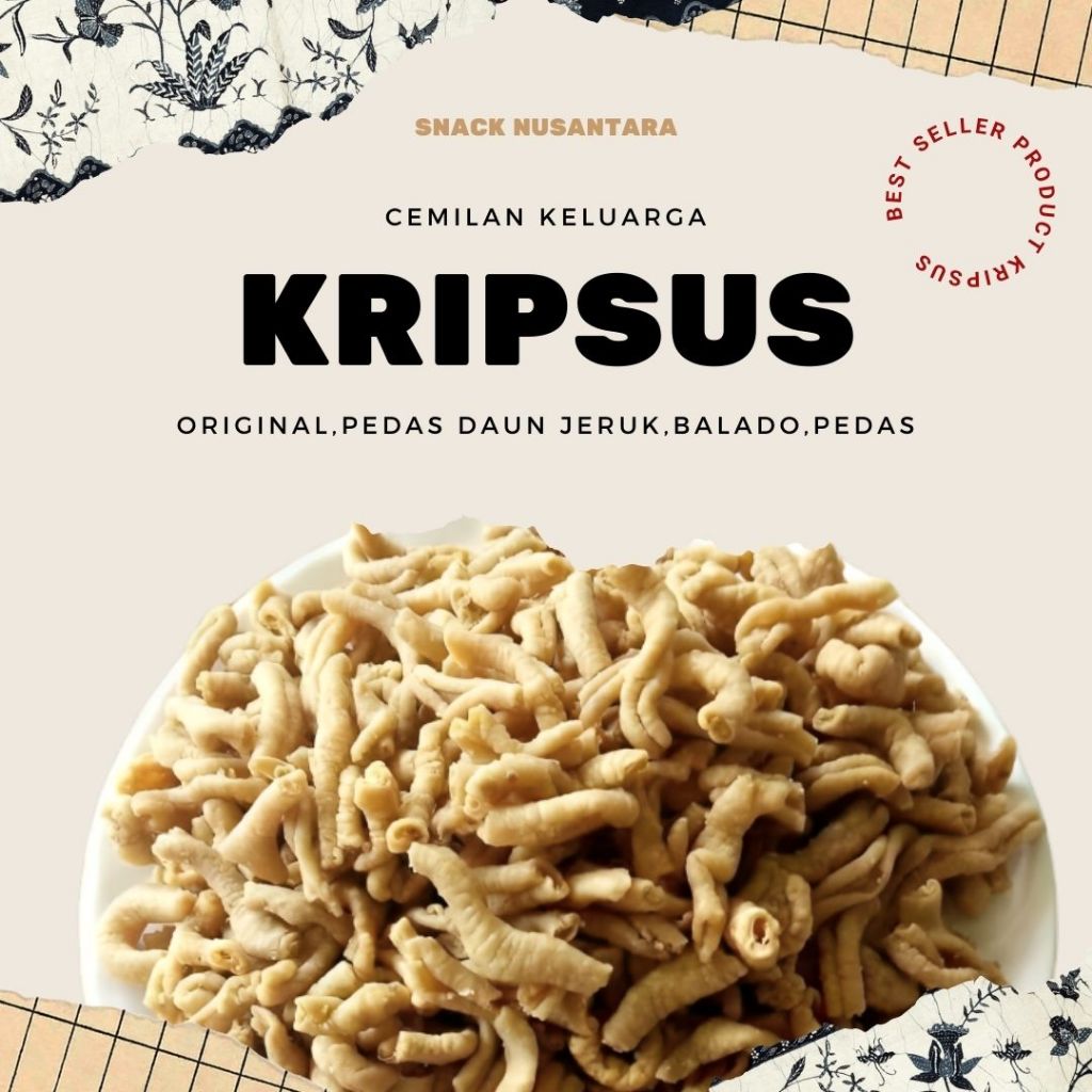 

Kripsus Original daun jeruk - Kripik usus crispy varian