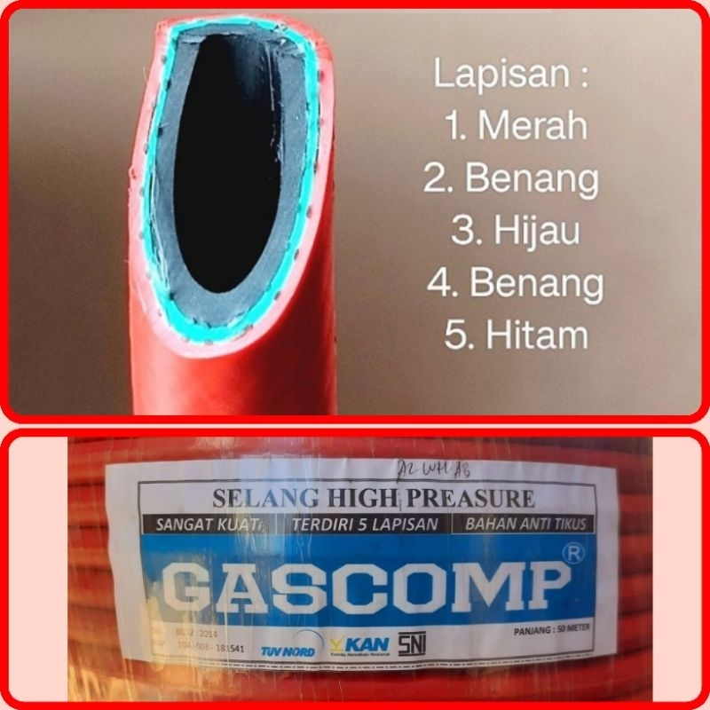 Selang Gas 5 Lapis - Selang Kompor Gas Terbaik.- Selang Oven gas - Selang LPG promo
