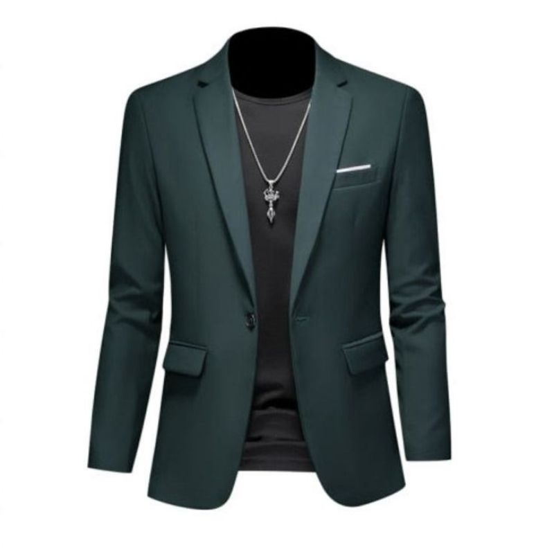JAS BLAZER PRIA WARNA HIJAU TUA - JAS BLAZER KANTOR - JAS WEDDING - JAS NIKAH - JAS ACARA