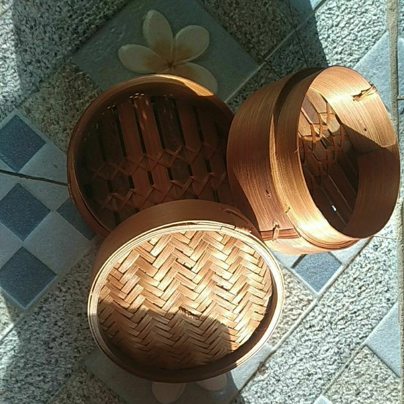klakat bambu kukusan dimsum + tutup 13 cm