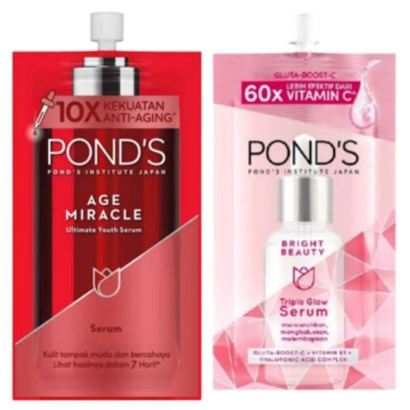 pond's Bright BeautyTriple Glow Serum & age miracle Sachet