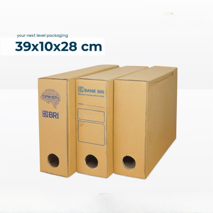 

(5pcs)Box File Dokumen Bank Bri Kardus Arsip Besar Bus Print Brimen Ukuran 39x10x28cm