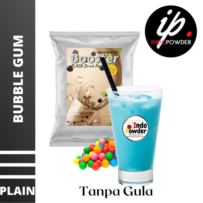 

PLAIN Bubuk Minuman BUBBLE GUM 1Kg - BUBBLE GUM Tanpa Gula