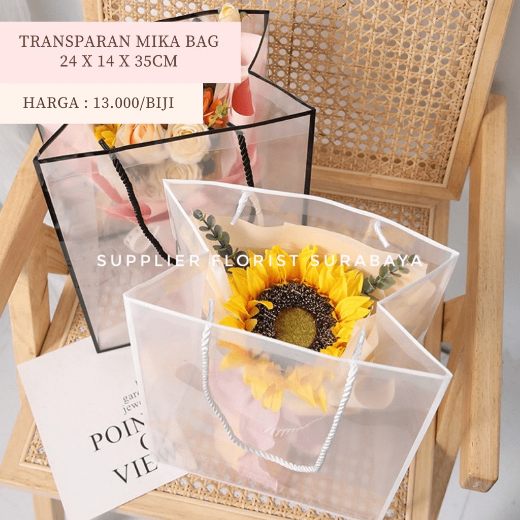 

TRANSPARAN MIKA BAG TRANSPARANT TEMBUS PANDANG HANDBAG PAPERBAG HAND BAG PAPER BAG FLOWER BAG FLOWER PACKAGING TAS BUNGA SOUVENIR BAG SOVENIR PLASTIK BUKET BUNGA