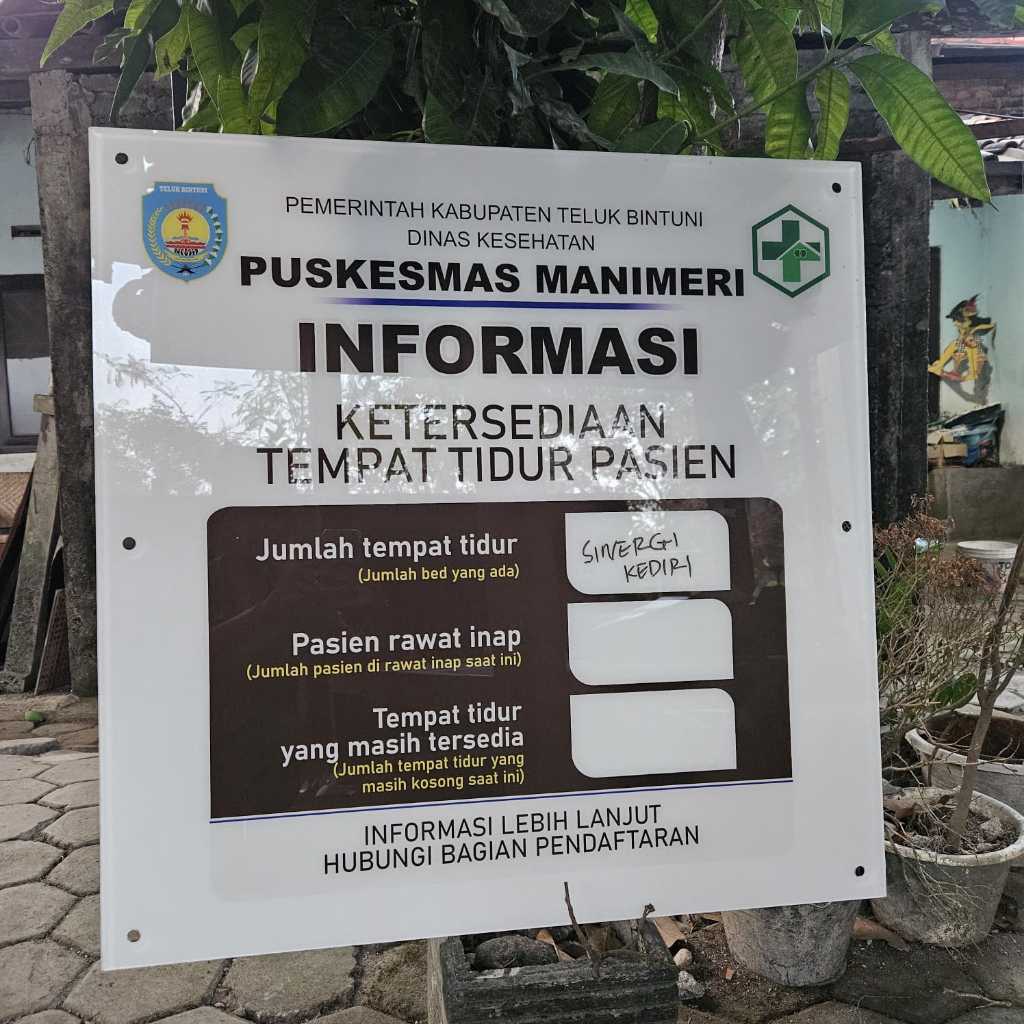 

Custom 80cm x 80cm Akrilik Informasi Ketersediaan Tempat Tidur Pasien