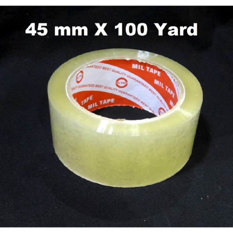 

Miltape Lakban 45mm 100yard Lakban bening coklat 100yard