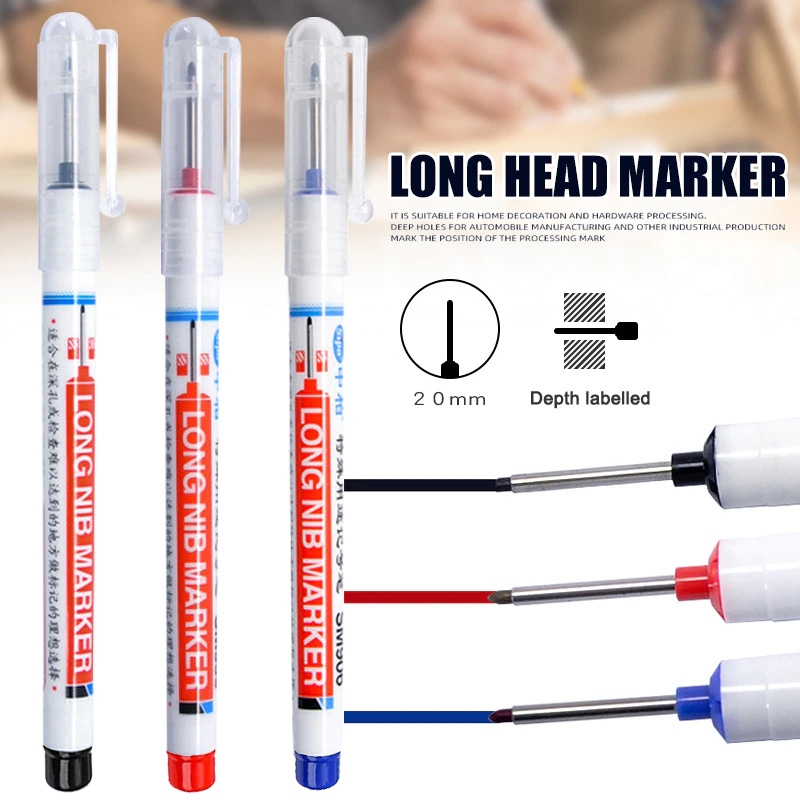 

Spidol Kepala Panjang Long Nib Head TAHAN AIR WATERPROOF PERMANEN MARKER HITAM BIRU MERAH - 317