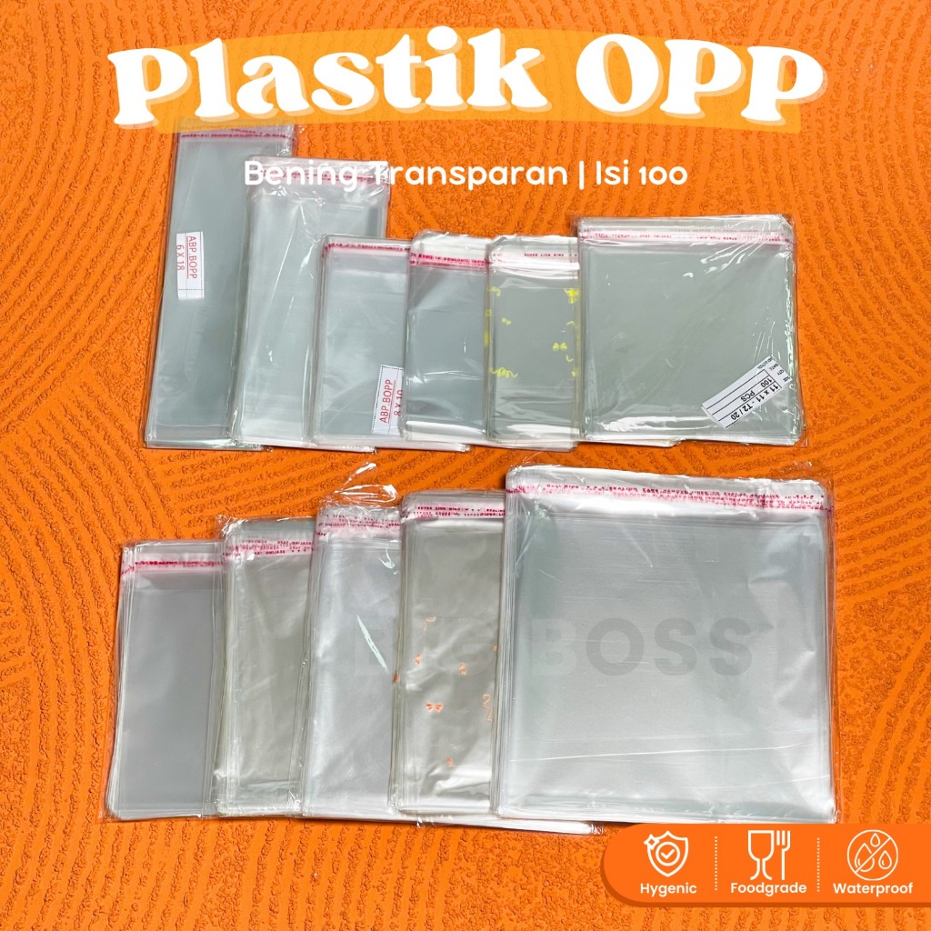 [PACK] Plastik OPP Seal Bening Transparan / Plastik Kue Basah Donat Bakpao / Kantong Plastik Uang / 