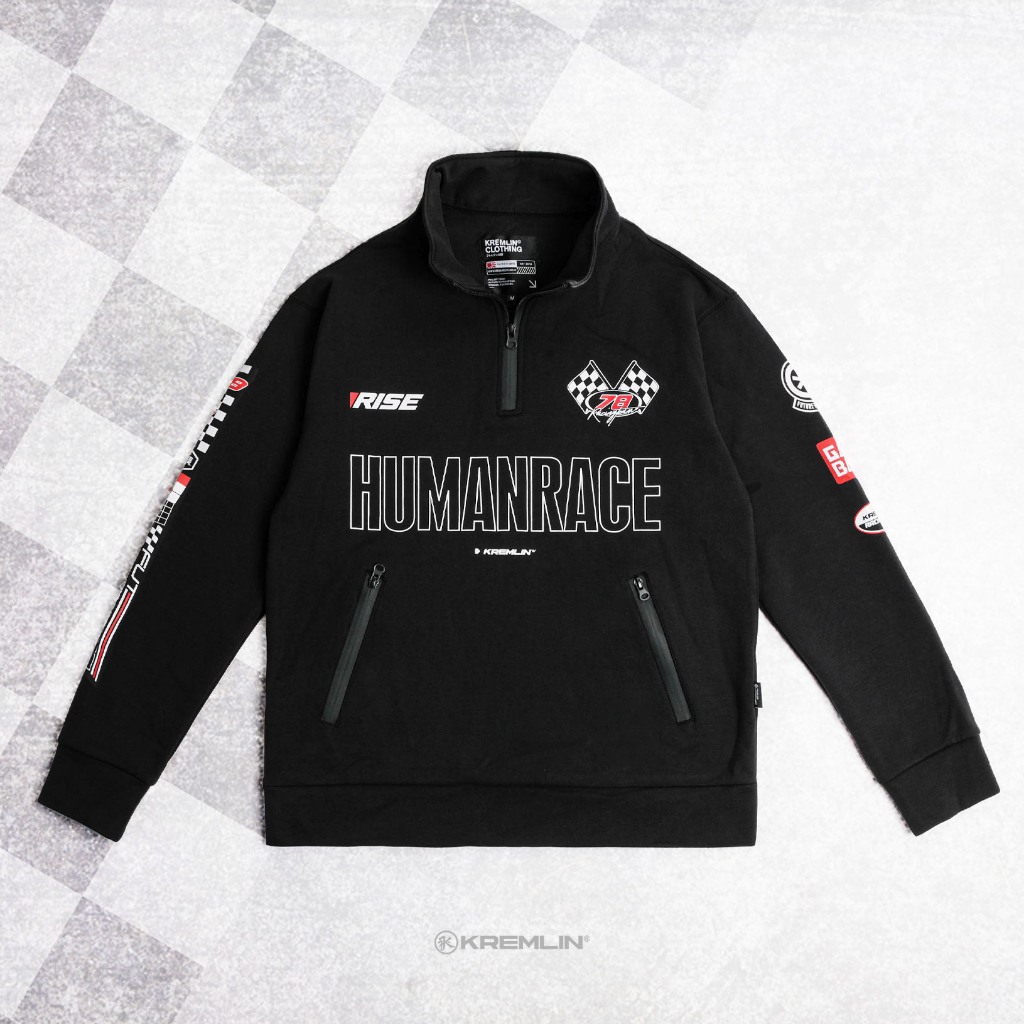 KREMLIN Crewneck Sweatshirt Half Zip Racing series Black - Circuit
