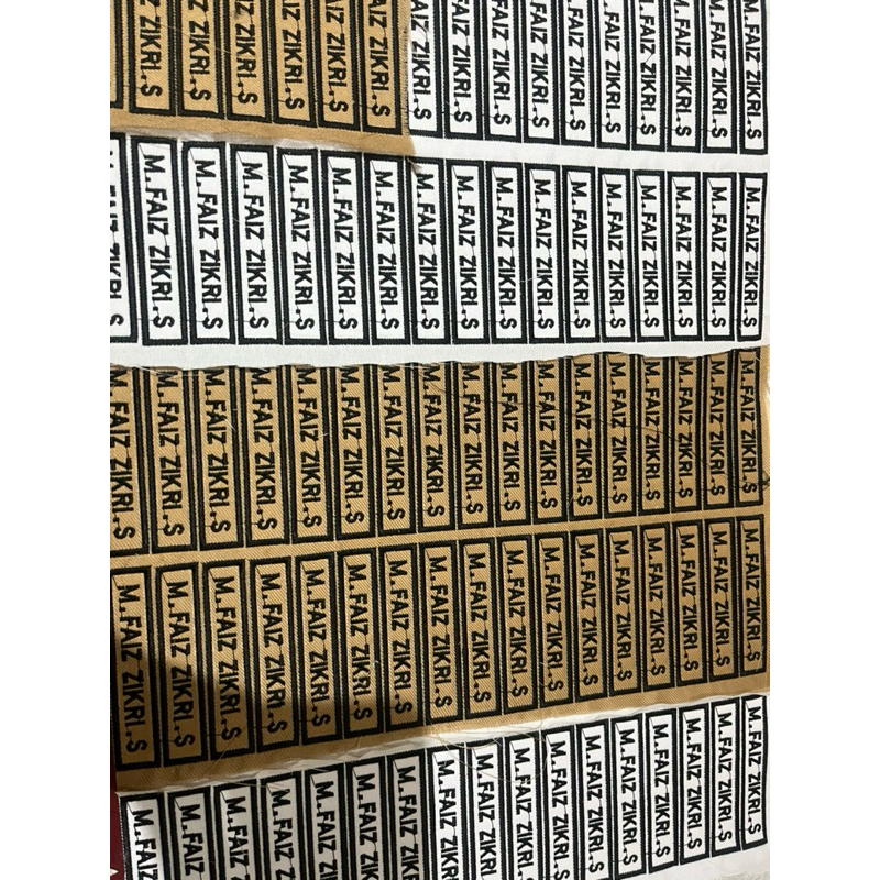 bet nama bordir.bed nama seragam sekolah