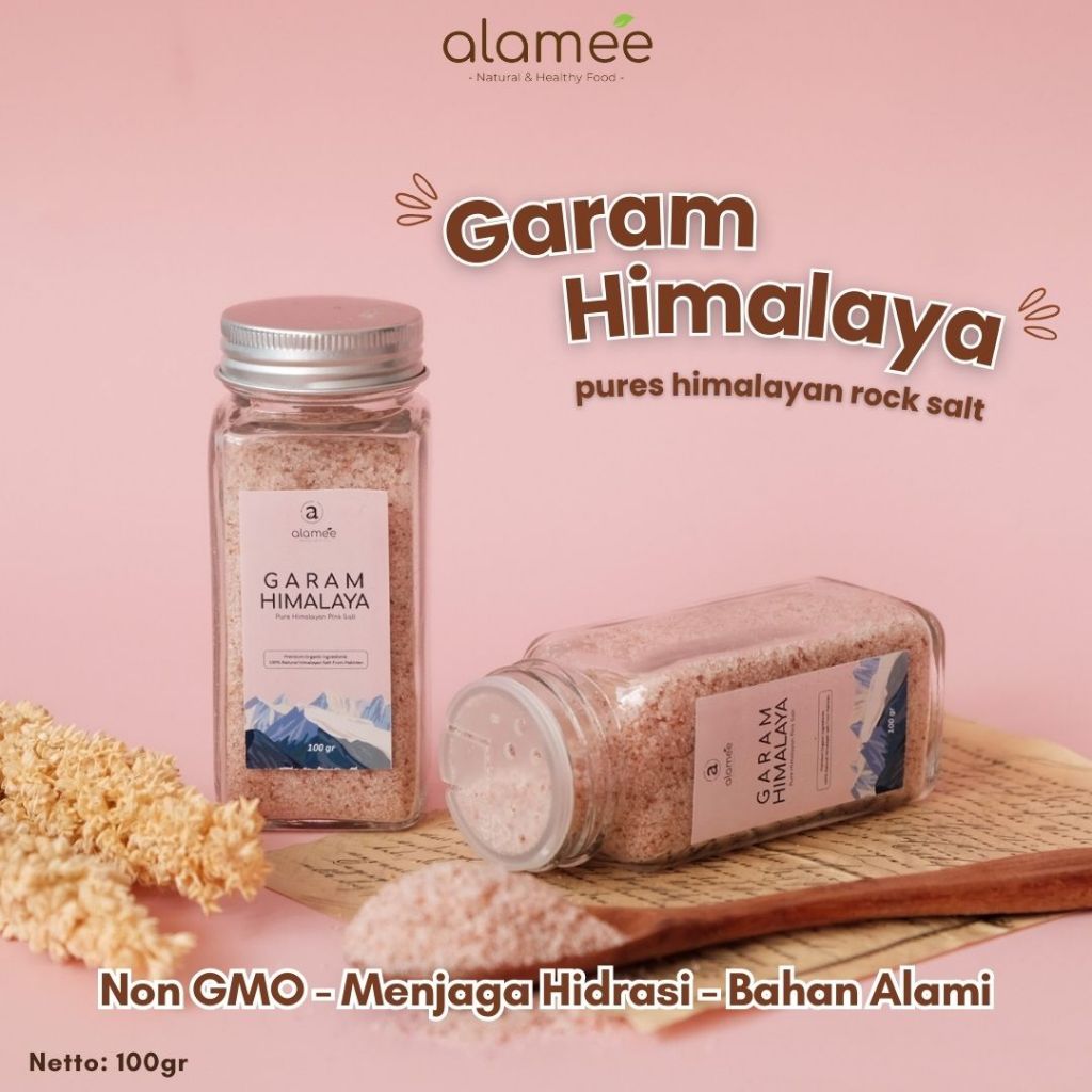 

GARAM HIMALAYA ORIGINAL HIMALAYAN SALT SEA SALT 100gr PINK ROCK SALT PAKISTAN 100 GR TRAVEL SIZE