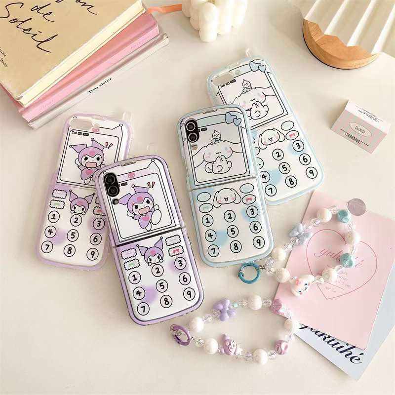 Cover Layar Depan Case Kuromi Cinnamoroll Telephone Old Phone Manga Anime Kartun Jepang Sanrio Keren