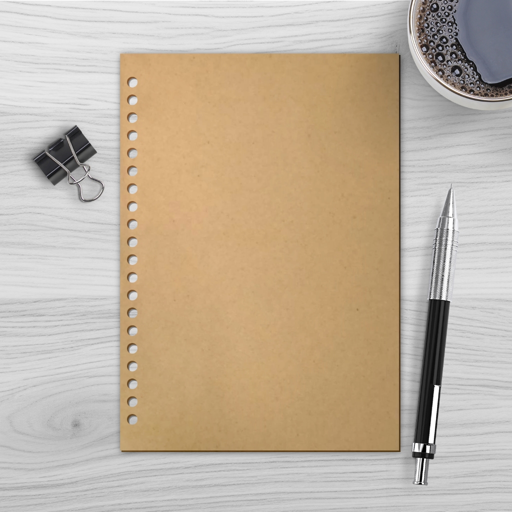 

Kertas Loose Leaf Kraft Paper warna Coklat A5