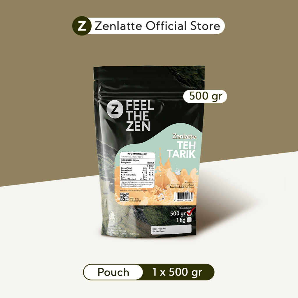 

Zenlatte Teh Tarik - Bag 500gr | Teh Tarik Powder | Bubuk Teh Tarik