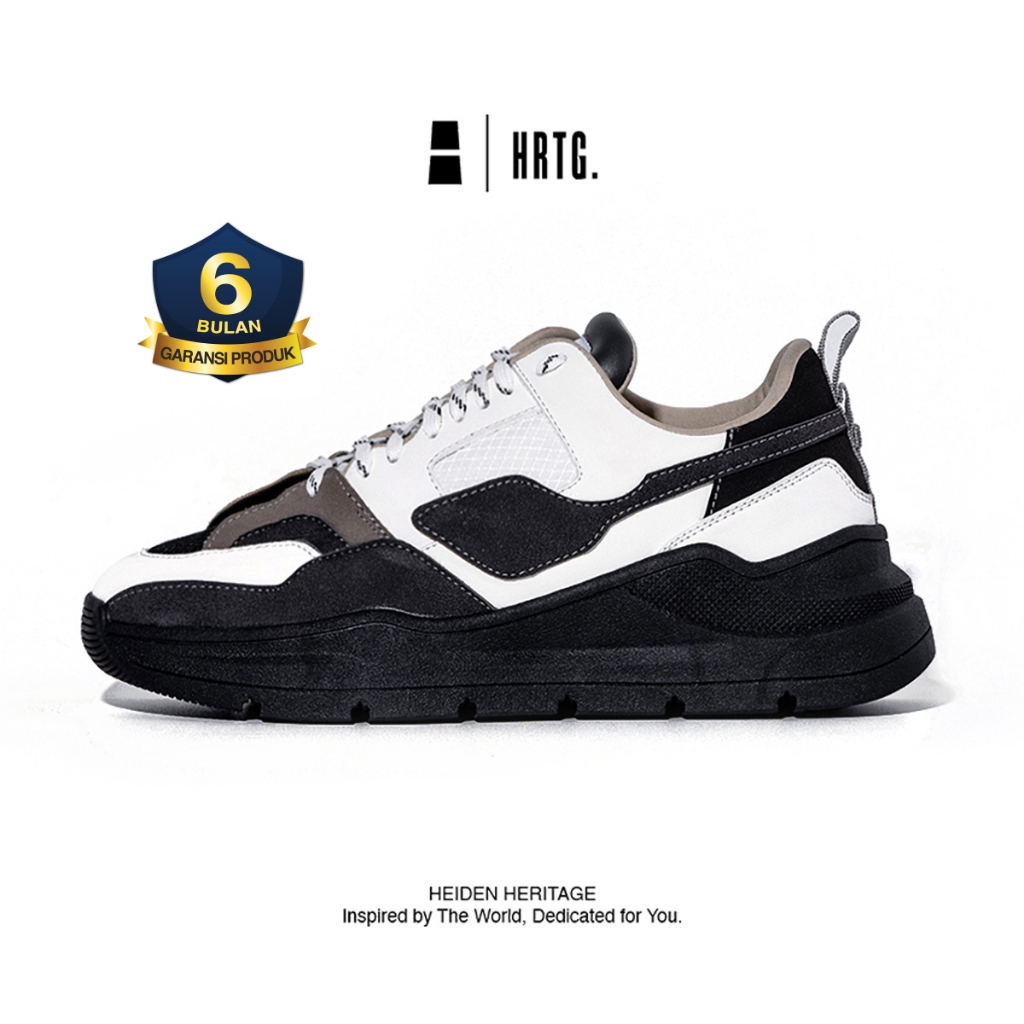 HEIDEN HERITAGE [HRTG] - ZEPHYR - Black White | Sneakers | Sepatu Pria