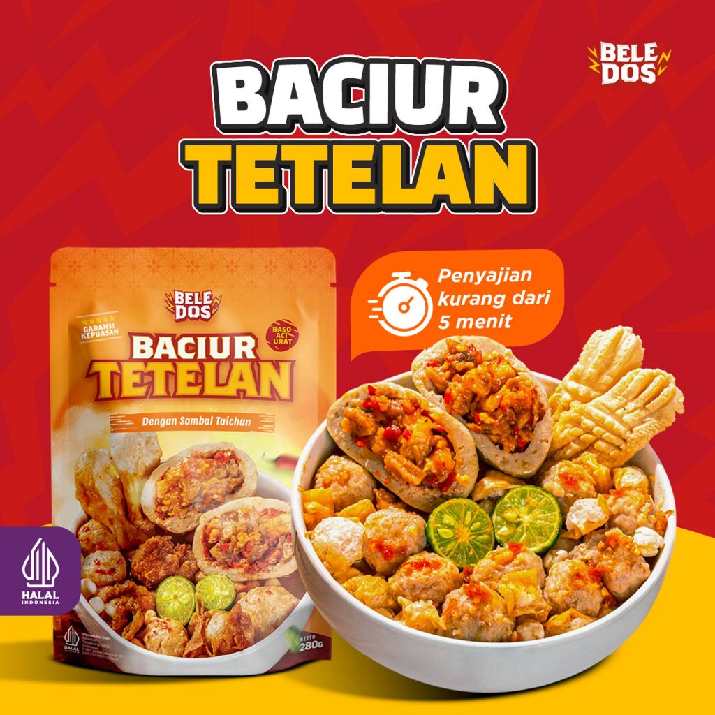 

Beledos Baciur Tetelan 280 Gram dengan Sambal Taichan