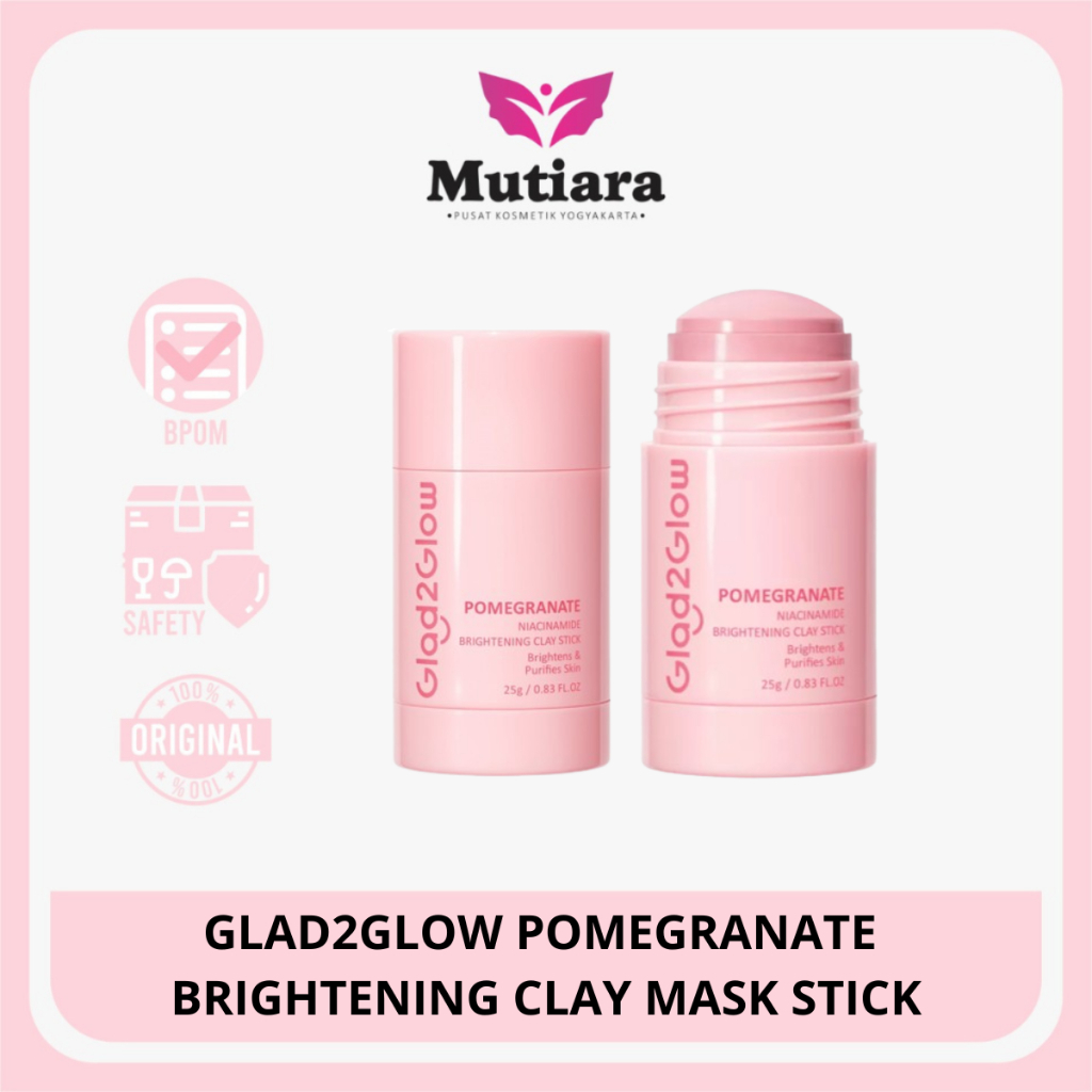 GLAD2GLOW POMEGRANATE  BRIGHTENING CLAY MASK STICK