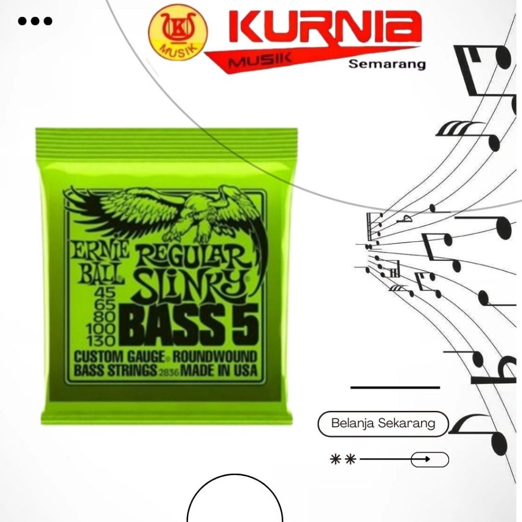 Ernieball 2836 Senar Bass Elektrik 5 String Original Ernieball USA senar