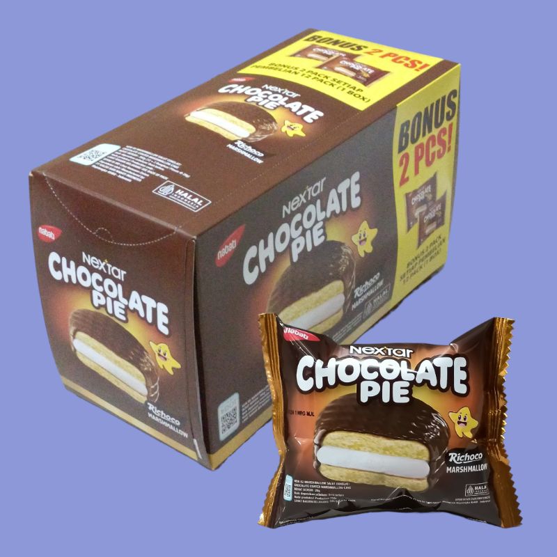 

NEXTAR Chocolate Pie Biscuit MArsmallow 20gr [12 pcs/Box]
