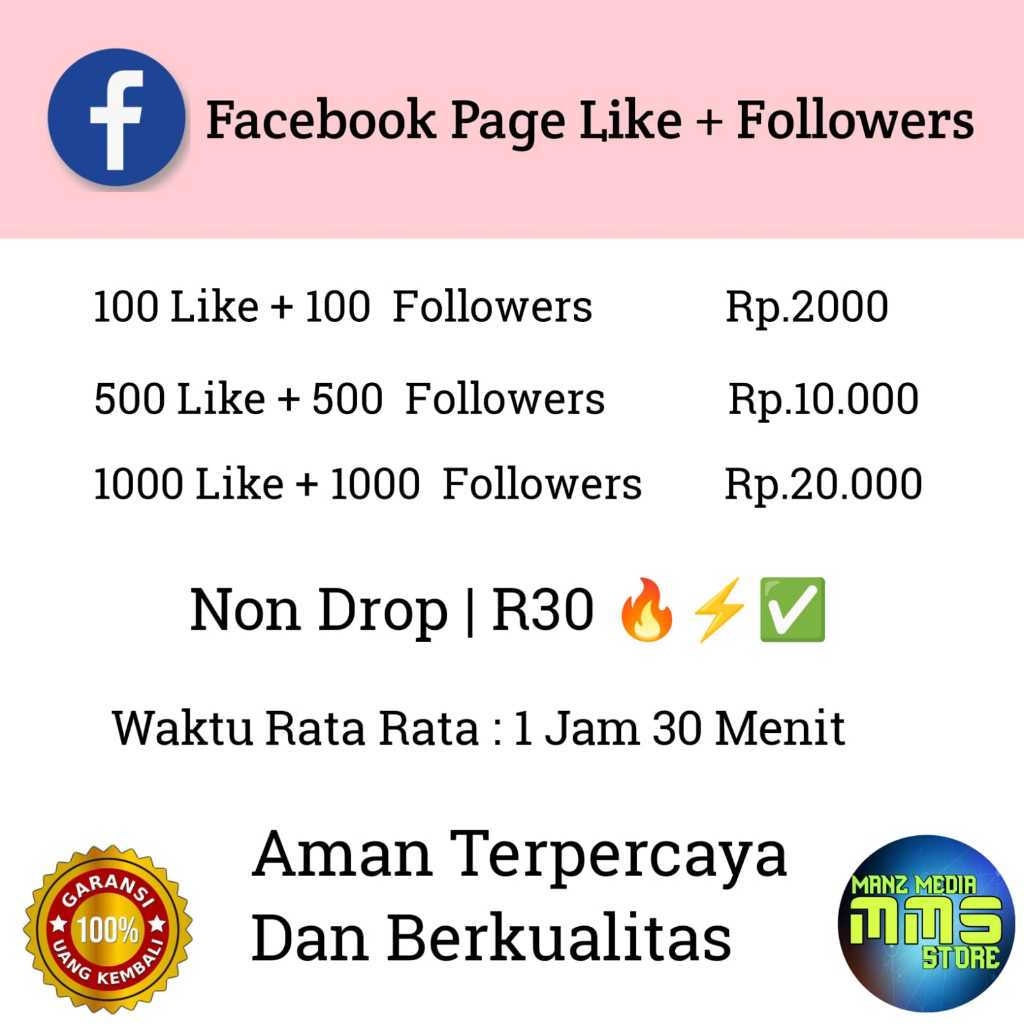 PROMO | Followers + Like Halaman Facebook | Followers Halaman Facebook | Followers Fanspage + Like F