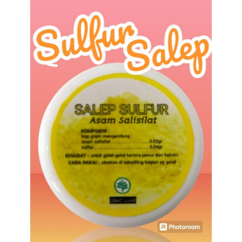 sulfur Salep herbal belerang asam salisilat atasi jamur penyebab panu kutu air kudis scabies