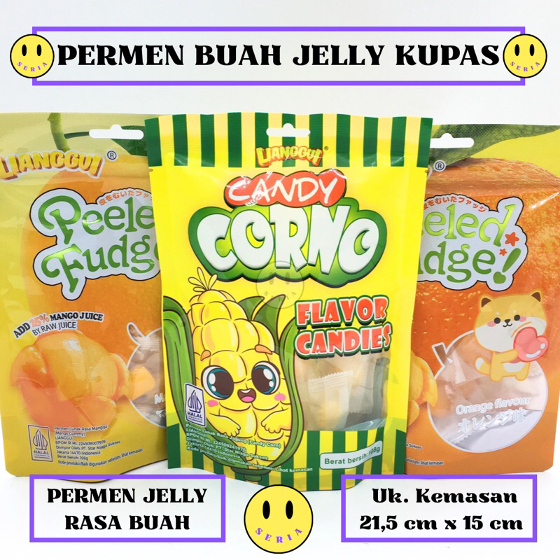 

Lianggui Permen Buah Jelly Kupas/Peeled Fudge 3 Rasa 108gr