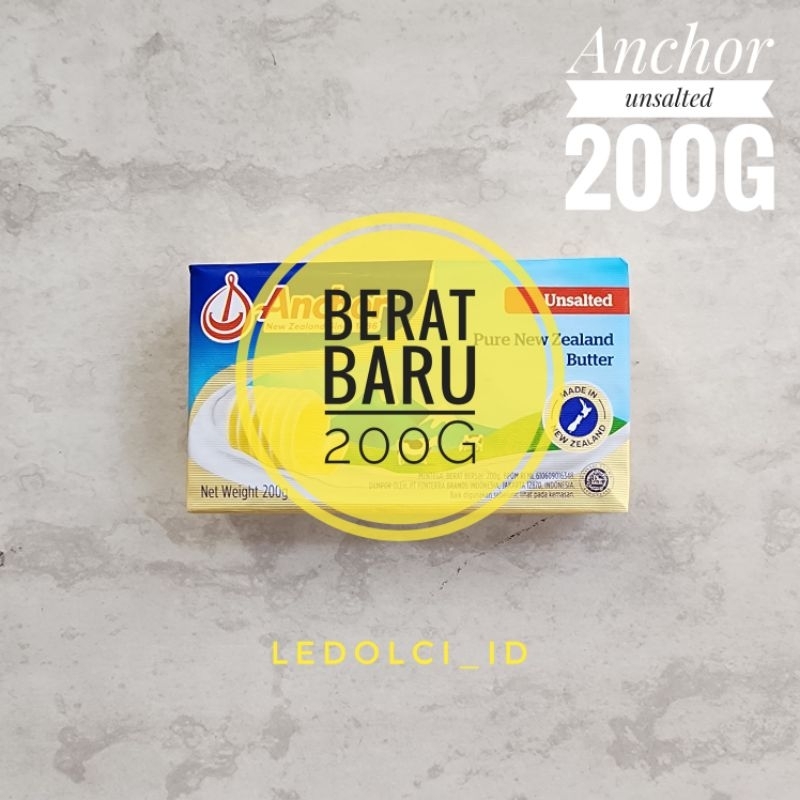 

MURAH! BUTTER ANCHOR UNSALTED 200 GRAM | MENTEGA TAWAR ANCHOR 200 GRAM