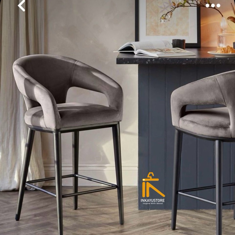 Kursi sofa model bar minimalis elegant, sofa bar minimalis modern kain bludru